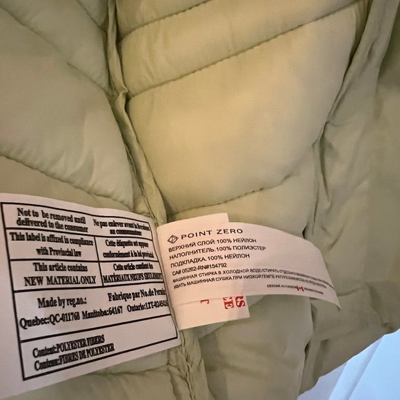 Point Zero Puffer Jacket Green NWT - Picture 9 of 15